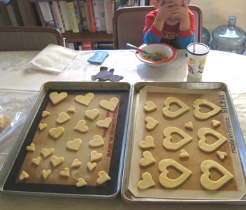 valentine’s cut out cookies