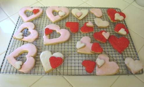 valentine’s cut out cookies