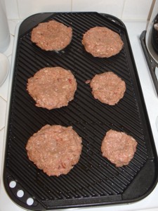 turkey burgers with chopped bacon