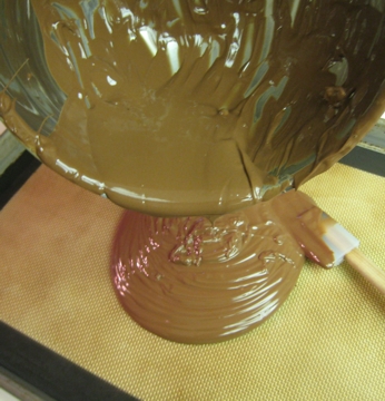 pour the chocolate