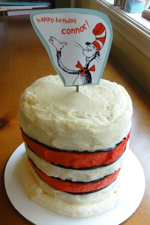 cat in hat cake. this cake was definitely