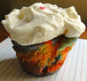 rainbow cupcake