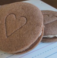 mexican hot chocolate sandwich cookies plate