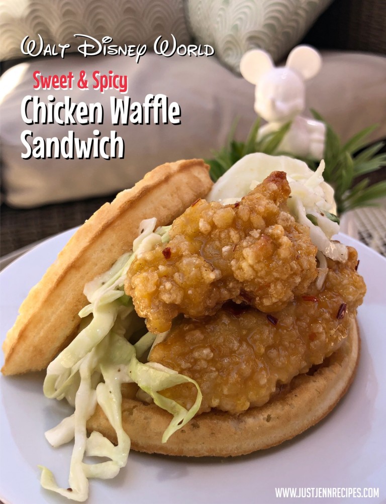 Walt Disney World Sleepy Hollow Sweet and Spicy Chicken Waffle Sandwich