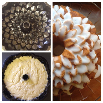 This beautiful Weeping Willow I shared with my co-workers. A lemon  Blueberry/lemon glaze bundt cake baked in a Nordic Ware Brilliance Bundt Pan.  : r/Baking