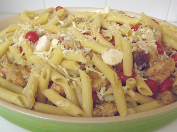 Penne with Mini Meatballs