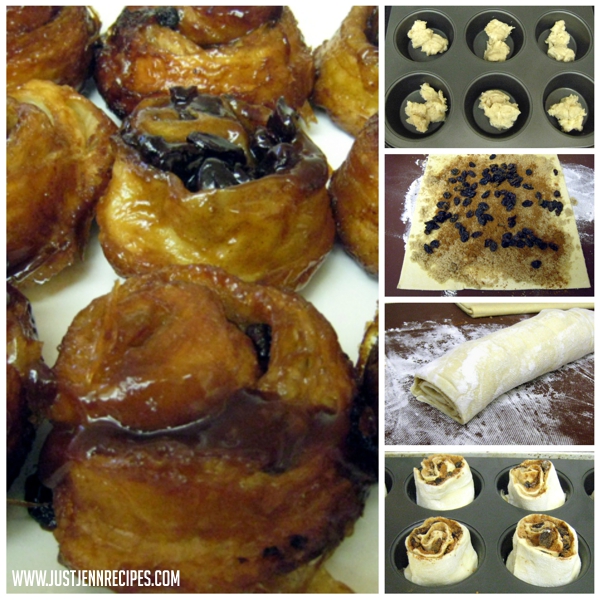 Puff Pastry Cinnamon Roll prep