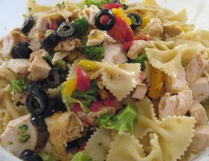 Pasta Salad with Buttermilk Fried Chicken