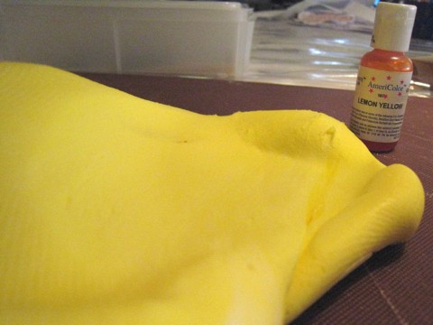 yellow fondant