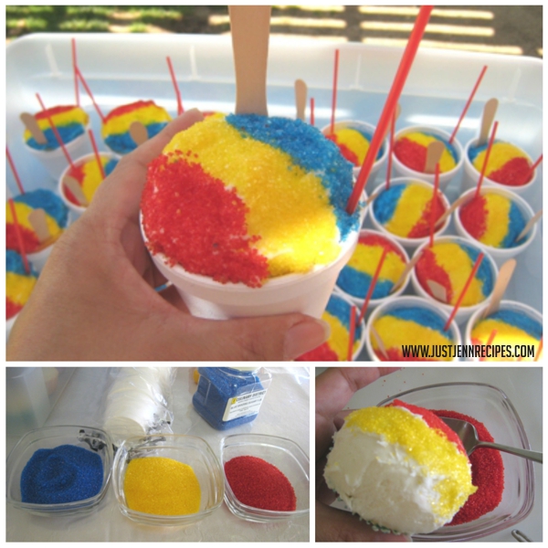 Shave Ice Cupcakes prep