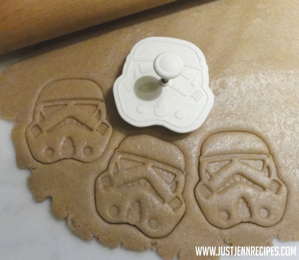 Stormtrooper Graham Crackers cut out