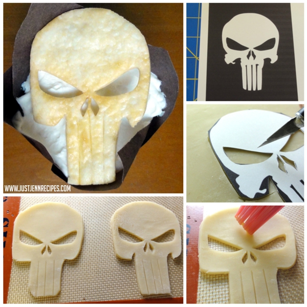 Punisher Pie Cupcakes prep