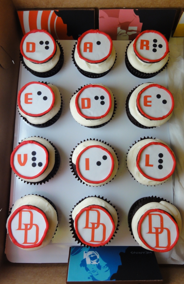 Daredevil braille cupcakes