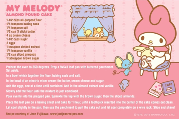 My Melody Almond Poundcake by justjennrecipes