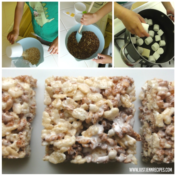 black and white rice krispies treats