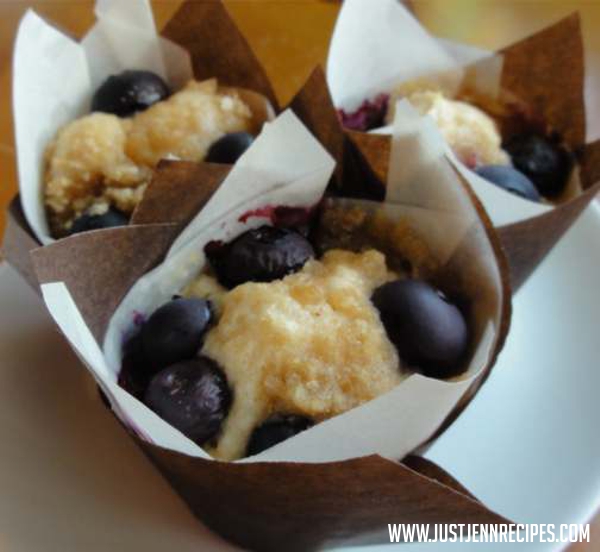 Blueberries and Cream Crumb Cakes