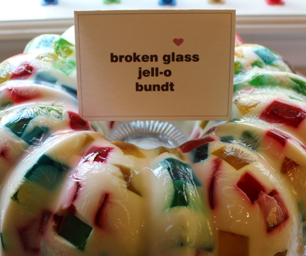 broken glass jello bundt