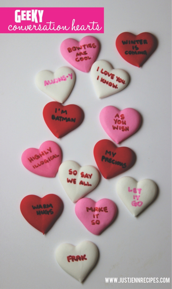 geeky conversation heart candy by justjennrecipes