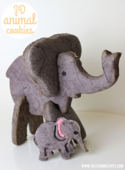 3D elephant cookies