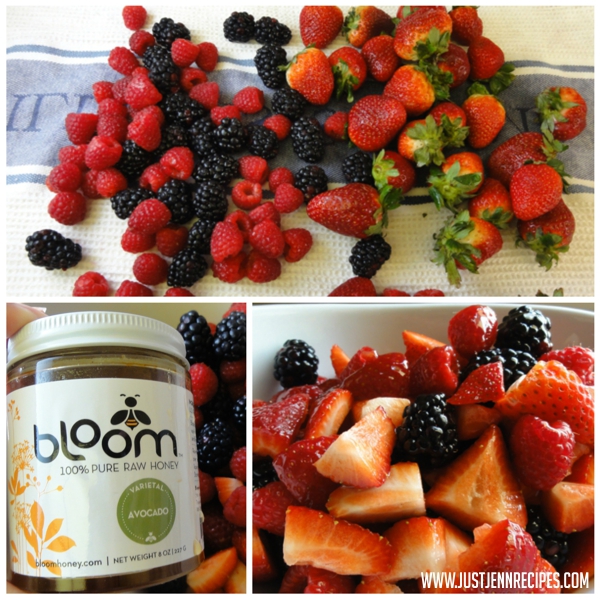 bloom avocado honey drizzled fruit