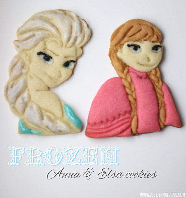 Frozen Anna and Elsa Cookies