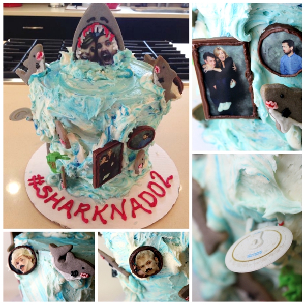 Sharknado Cake for Anne and Wil Wheaton