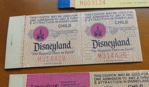 disneyland child ticket book