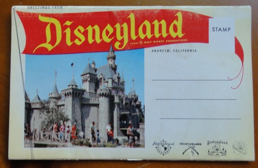 disneyland postcard souvenir booklet