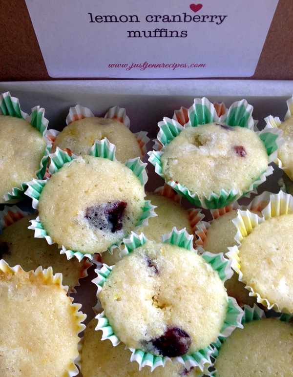 Lemon Cranberry Muffins boxed