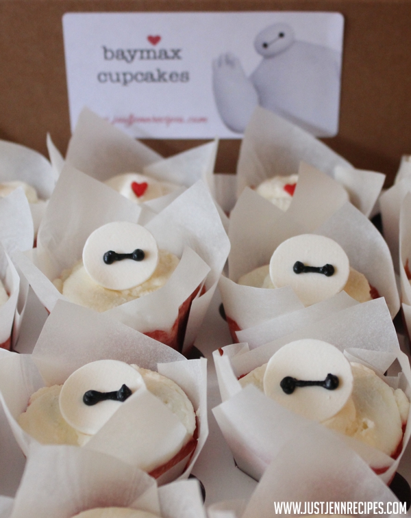 Baymax cupcakes