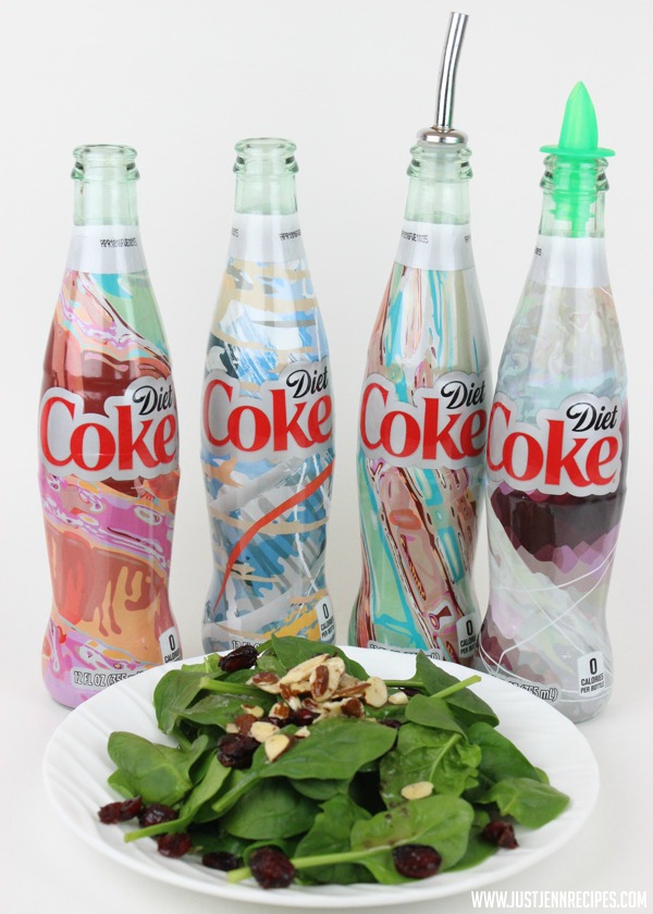 Diet Coke bottles salad