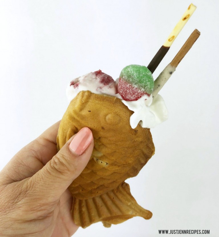 Strawberry Ice Cream and Nutella-Filled Matcha Taiyaki - justJENN ...