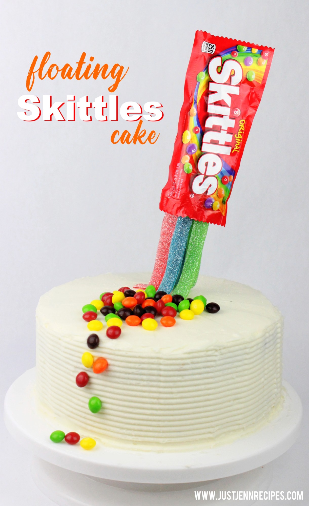 Rainbow Skittles Cake Recipe - Sweetie Pie and Cupcakes